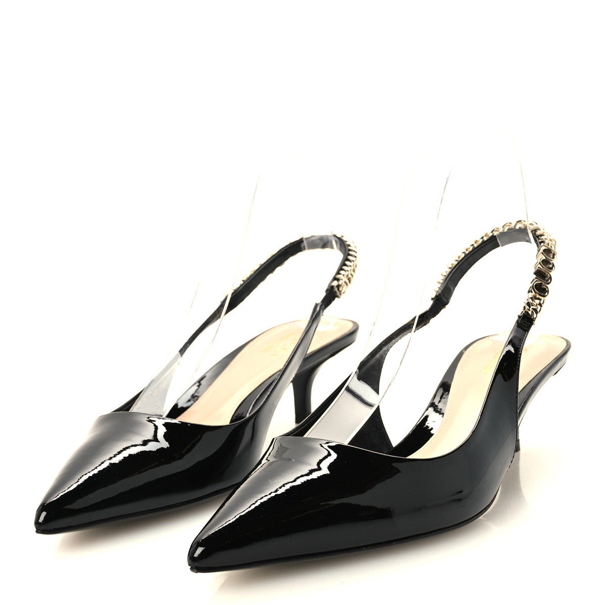Patent Signoria 35mm Slingback Pumps 37.5 Black