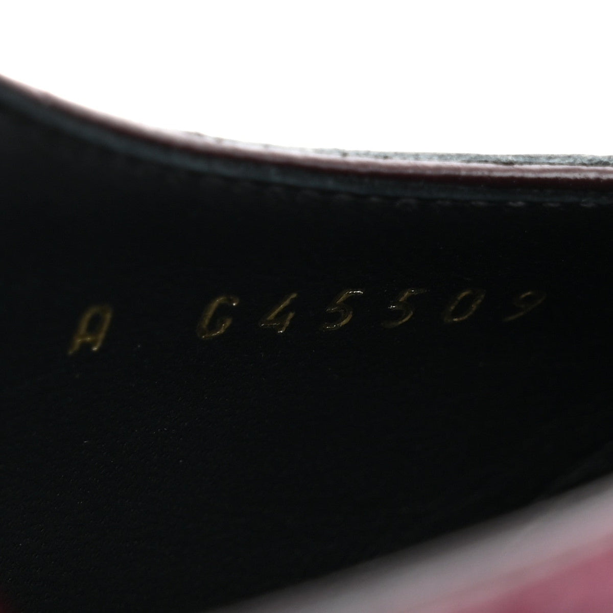 Patent Calfskin Crocodile Embossed Cap Toe CC Slingback 38 Dark Burgundy Black