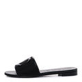 Mesh Patent Calfskin CC Mules 39 Black