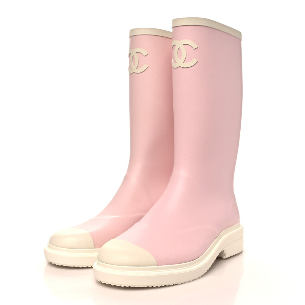 Caoutchouk CC High Boots 40 Light Pink White