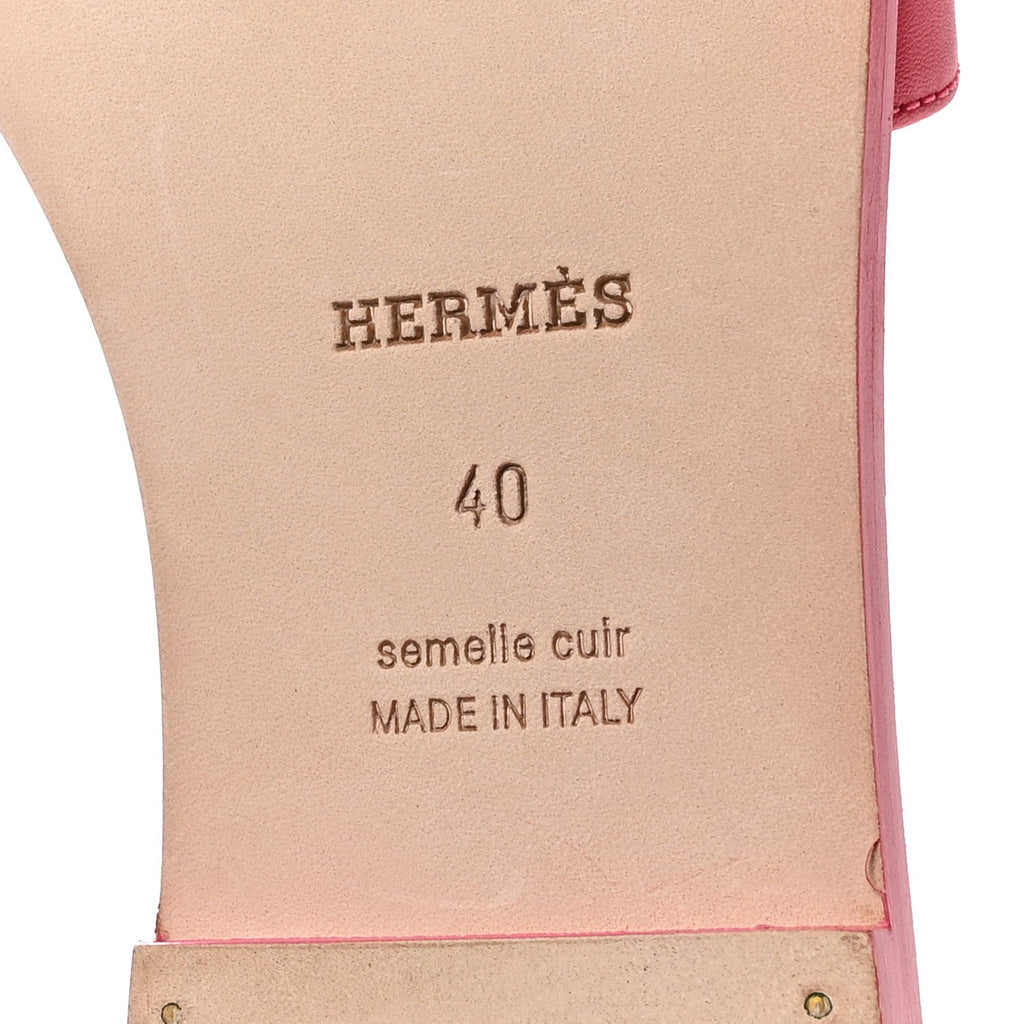 Box Calfskin Oran Sandals 40 Rose Vinicunca