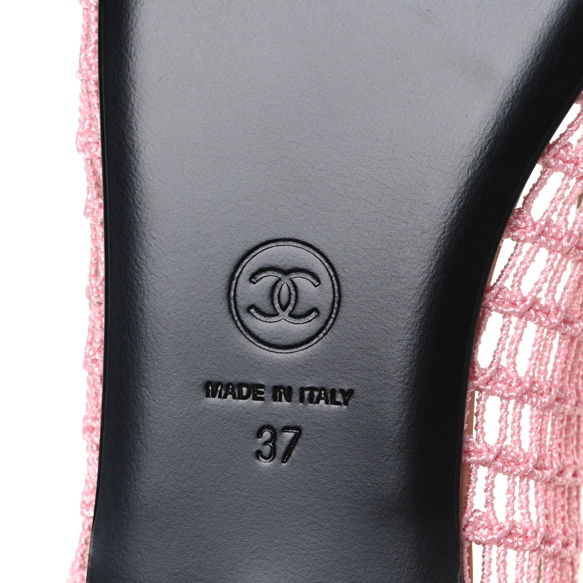 Raffia Cap Toe Ballerina Flats 37 Pink Beige