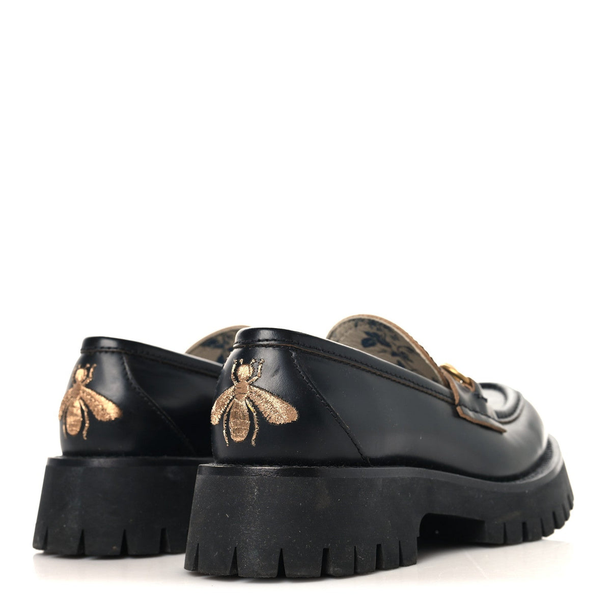 Cordovan Lux Womens Harald Horsebit 25mm Platform Loafers 35 Black