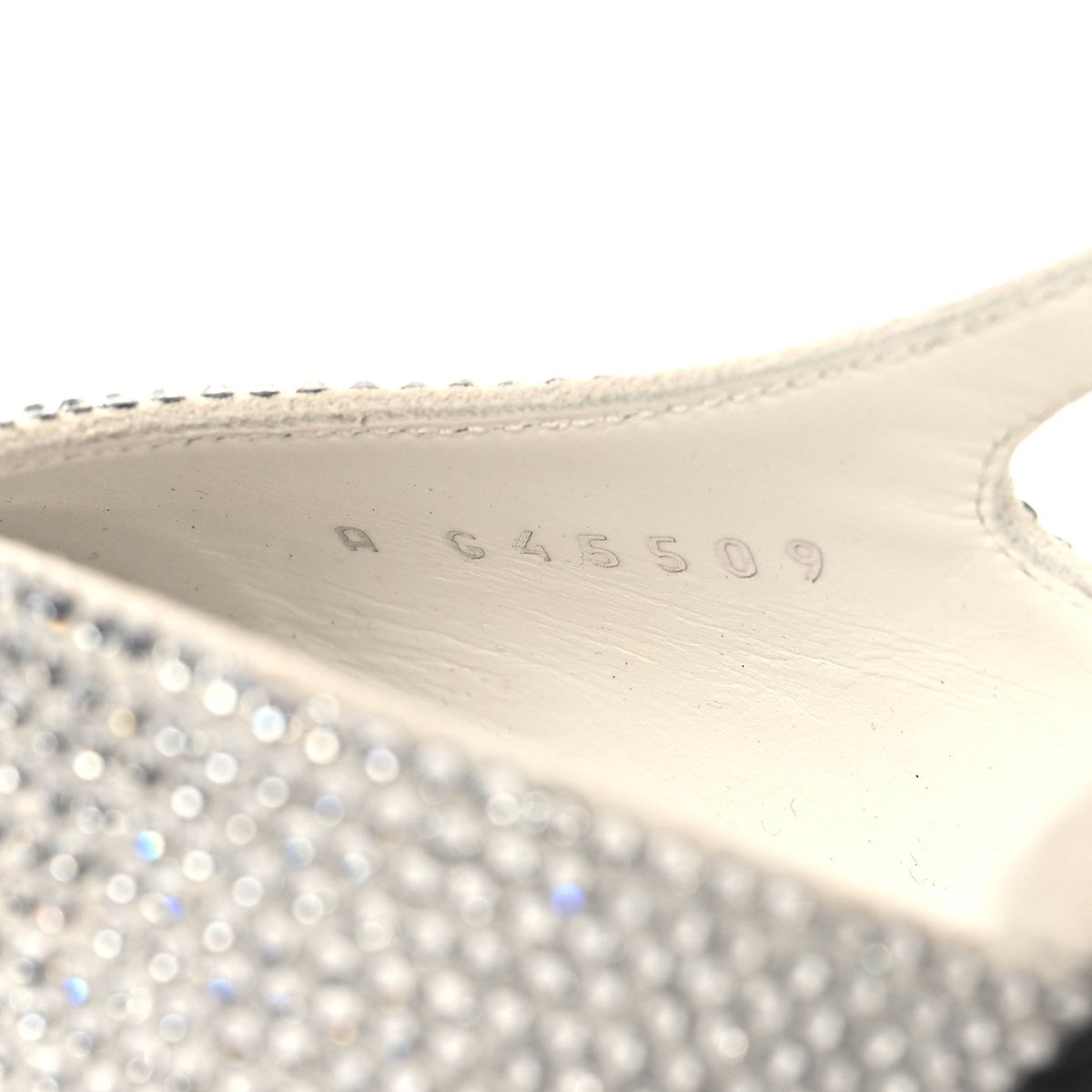 Strass Grosgrain Cap Toe CC Slingback Pumps 36.5 Silver Black