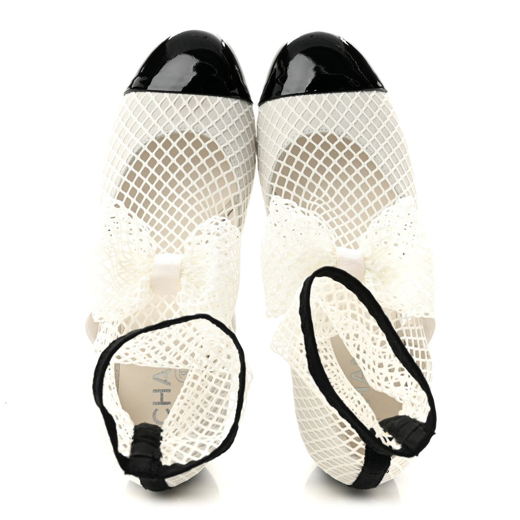 Mesh Kid Suede Patent Mary Jane Short Boots 37.5 White Black