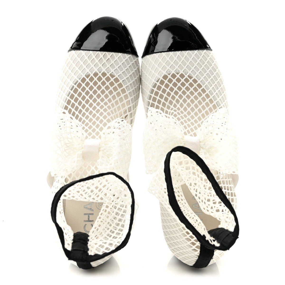 Mesh Kid Suede Patent Mary Jane Short Boots 37.5 White Black