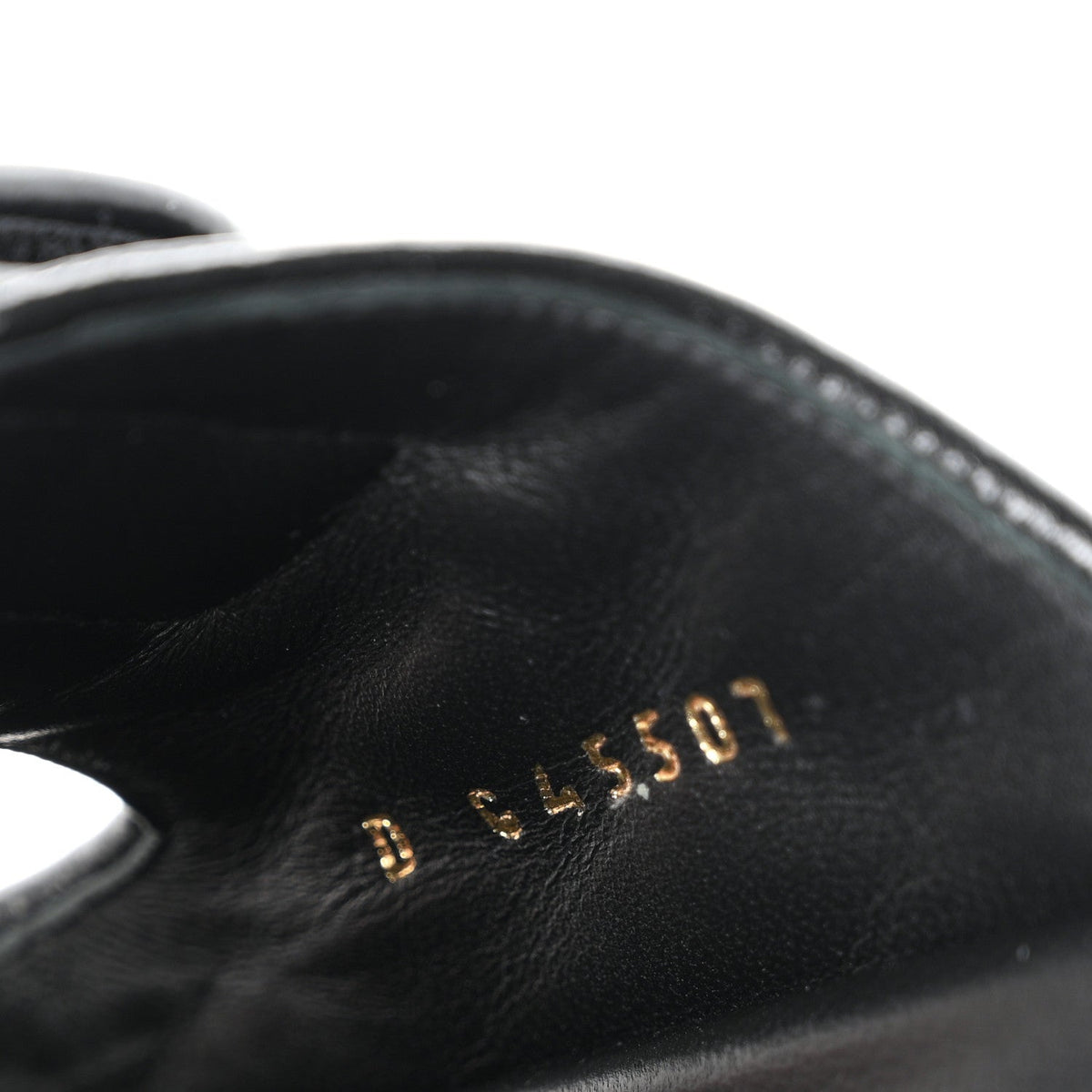 Lambskin Quilted Velcro Dad Chain CC Slide Sandals 39.5 Black
