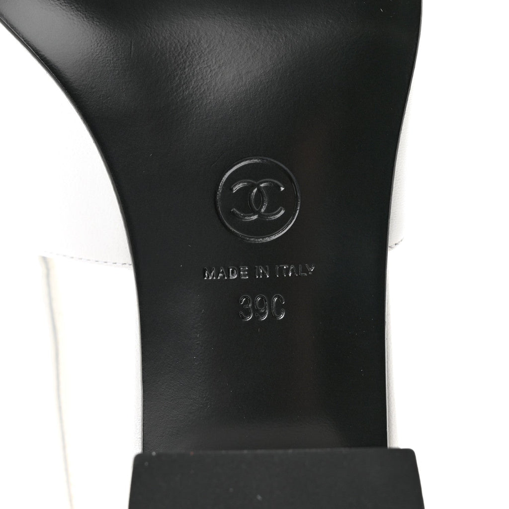 Goatskin Grosgrain Cap Toe CC Slingback Pumps 39 Black