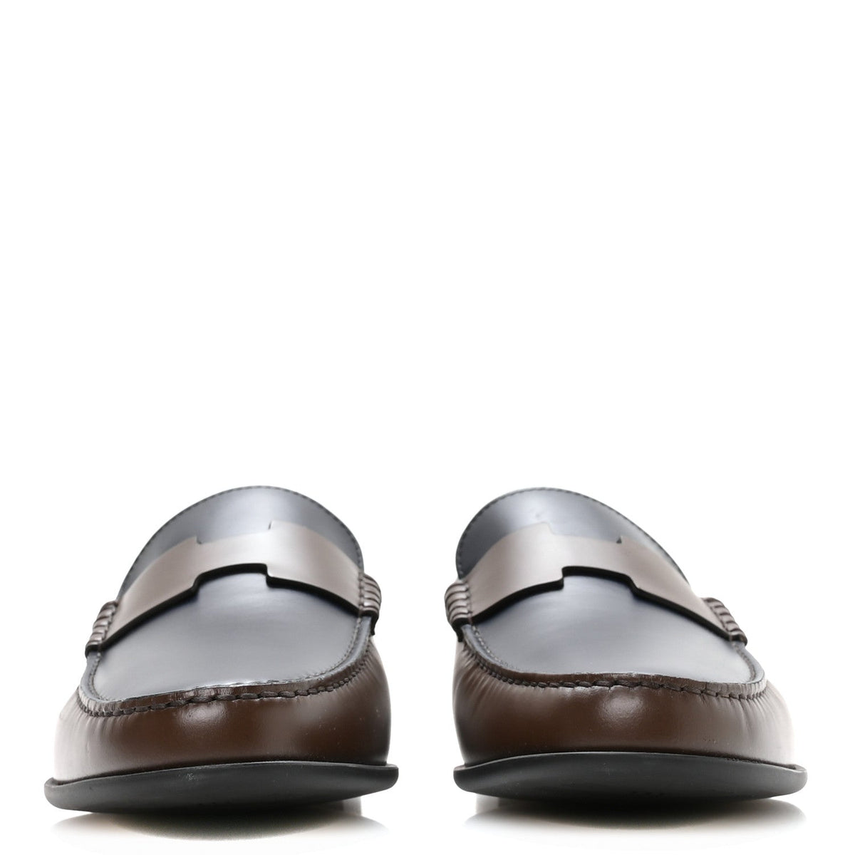Calfskin Mens Duke Loafer 42 Marron Ebene Marine