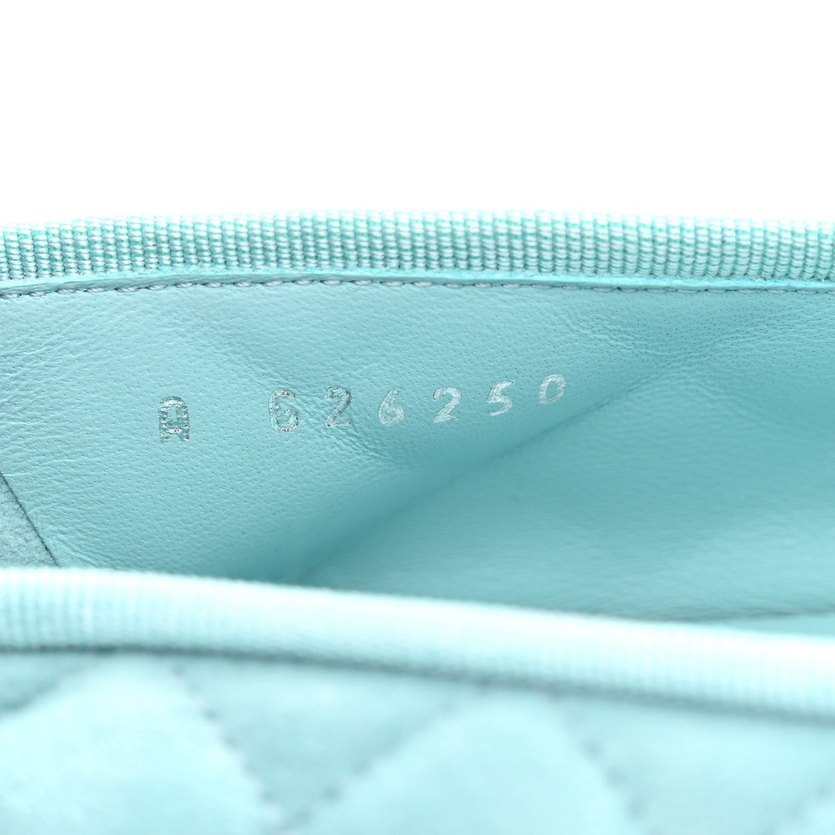 Suede Calfskin Quilted Cap Toe CC Ballerina Flats 41 Light Blue