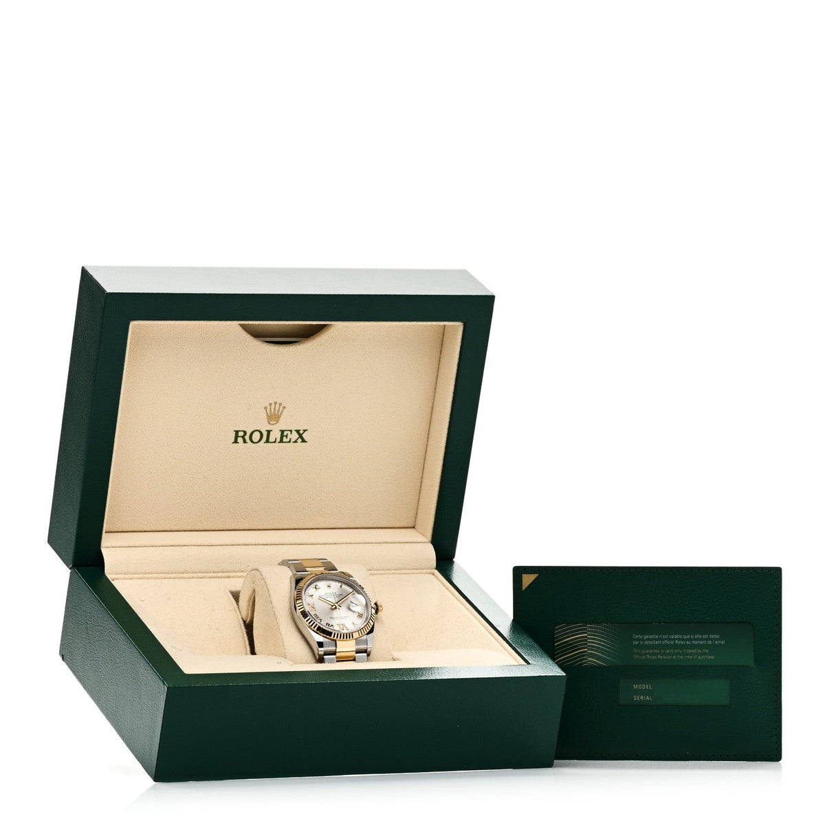 Stainless Steel 18K Yellow Gold Diamond 36mm Oyster Perpetual Datejust Watch Silver Roman 126233