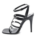 Nappa Regent Strappy Horsebit Sandals 39 Black
