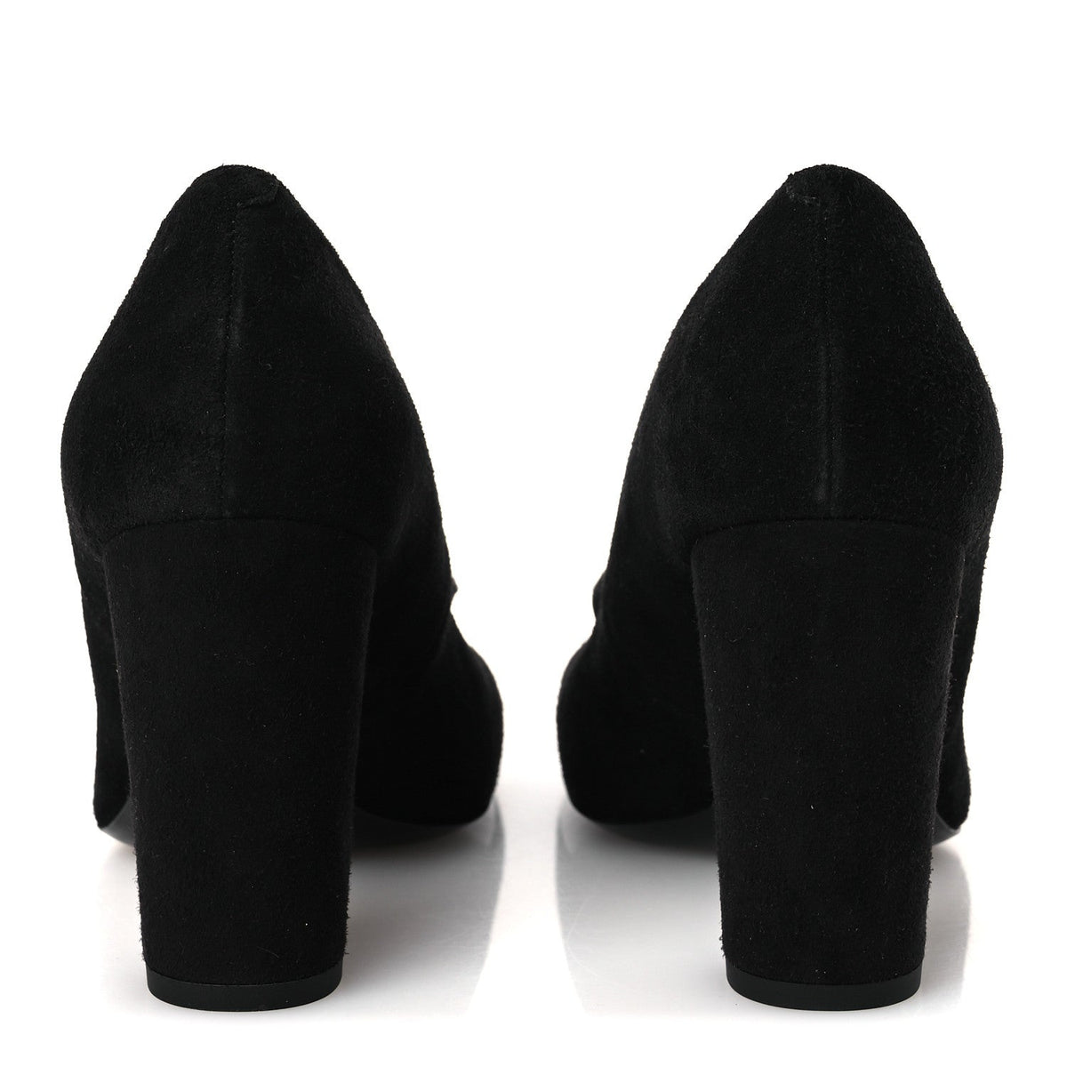 Lambskin Turnlock CC Pumps 38 Black Ivory