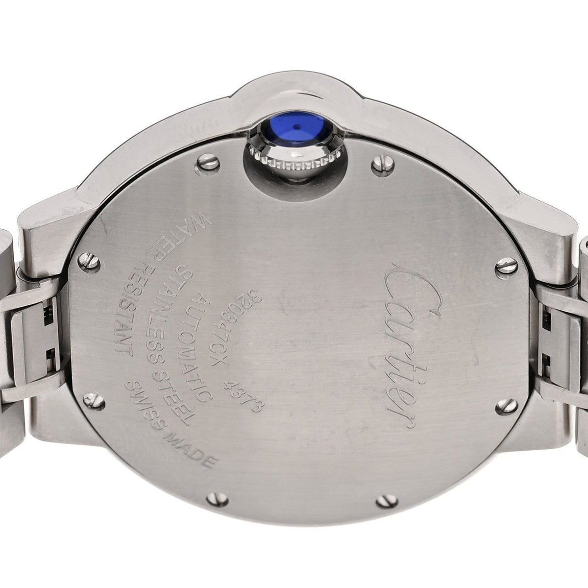 Stainless Steel Diamond Bezel 33mm Ballon Bleu De Cartier Automatic Watch Blue