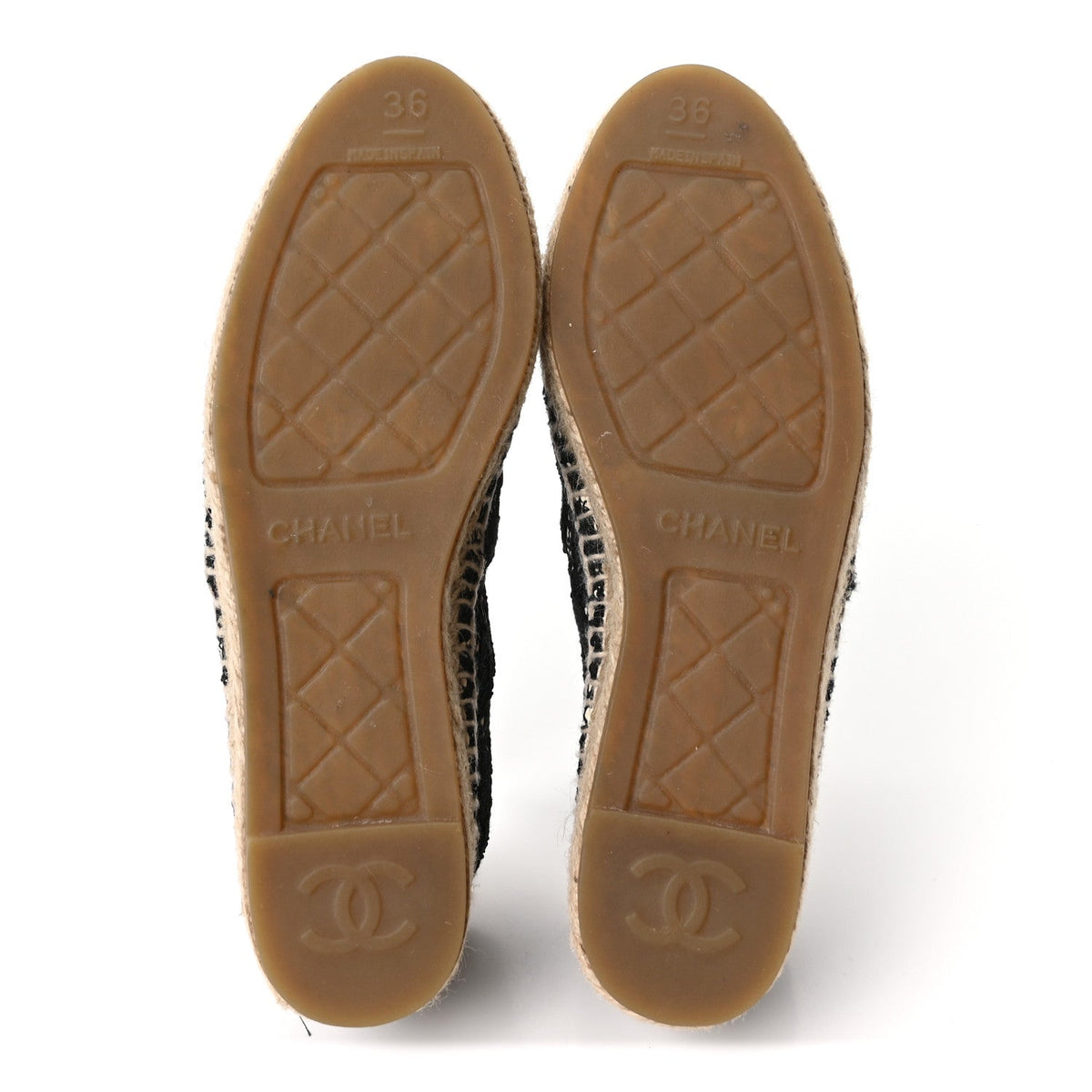 Lace CC Espadrilles 36 Black