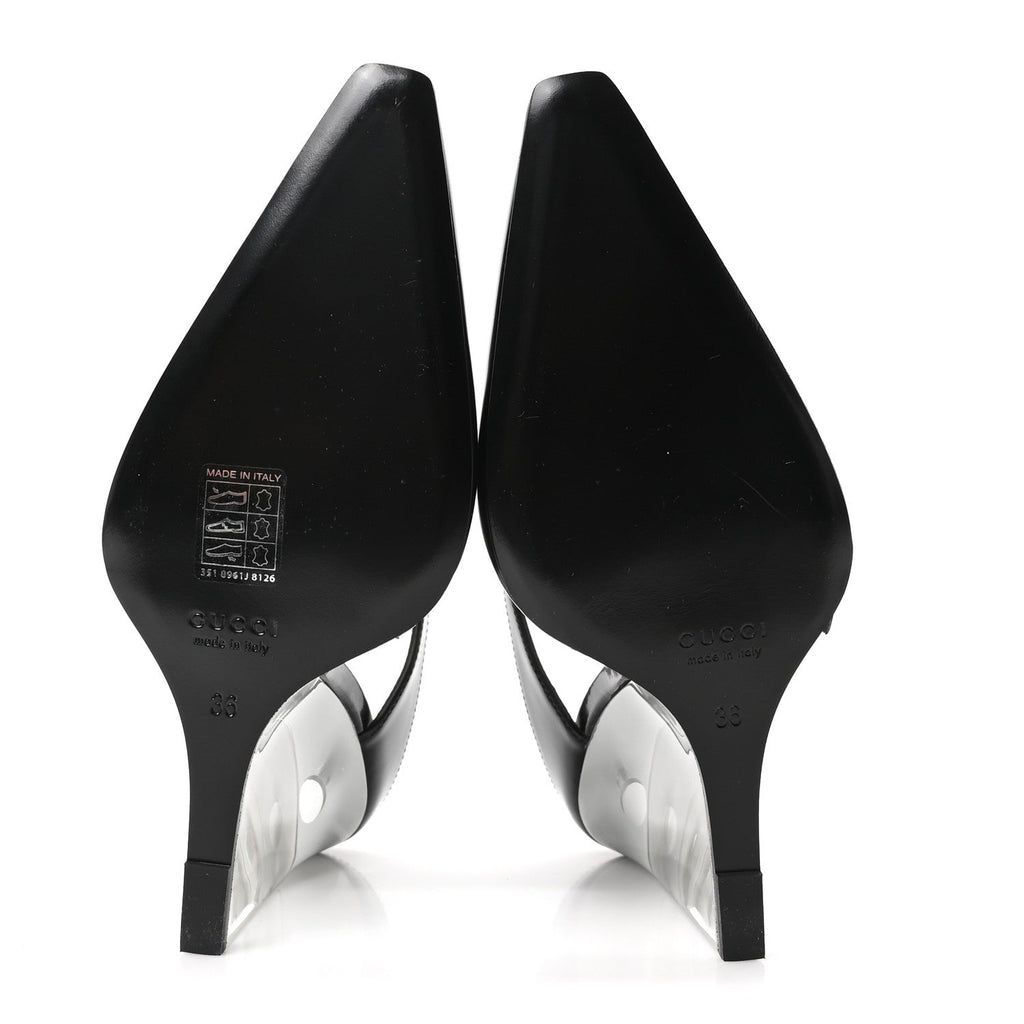 Regent Calfskin Wedge Mules 36 Black