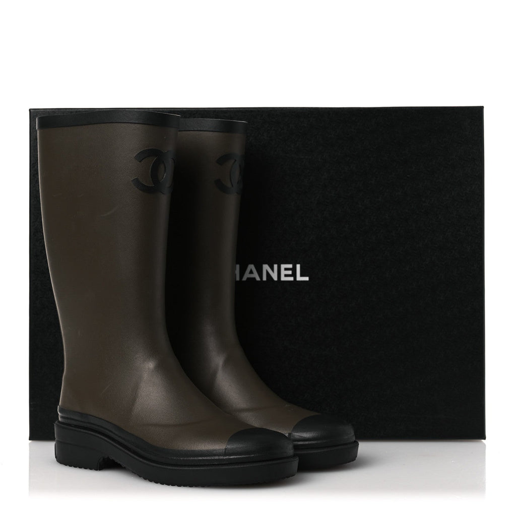 Caoutchouk CC High Boots 35 Khaki Black