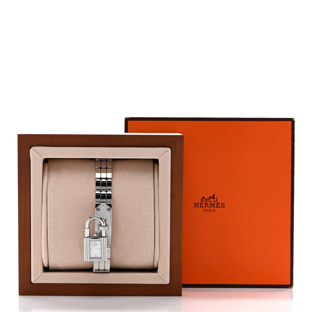 Stainless Steel Diamond Pave 16mm Kelly Quartz Watch