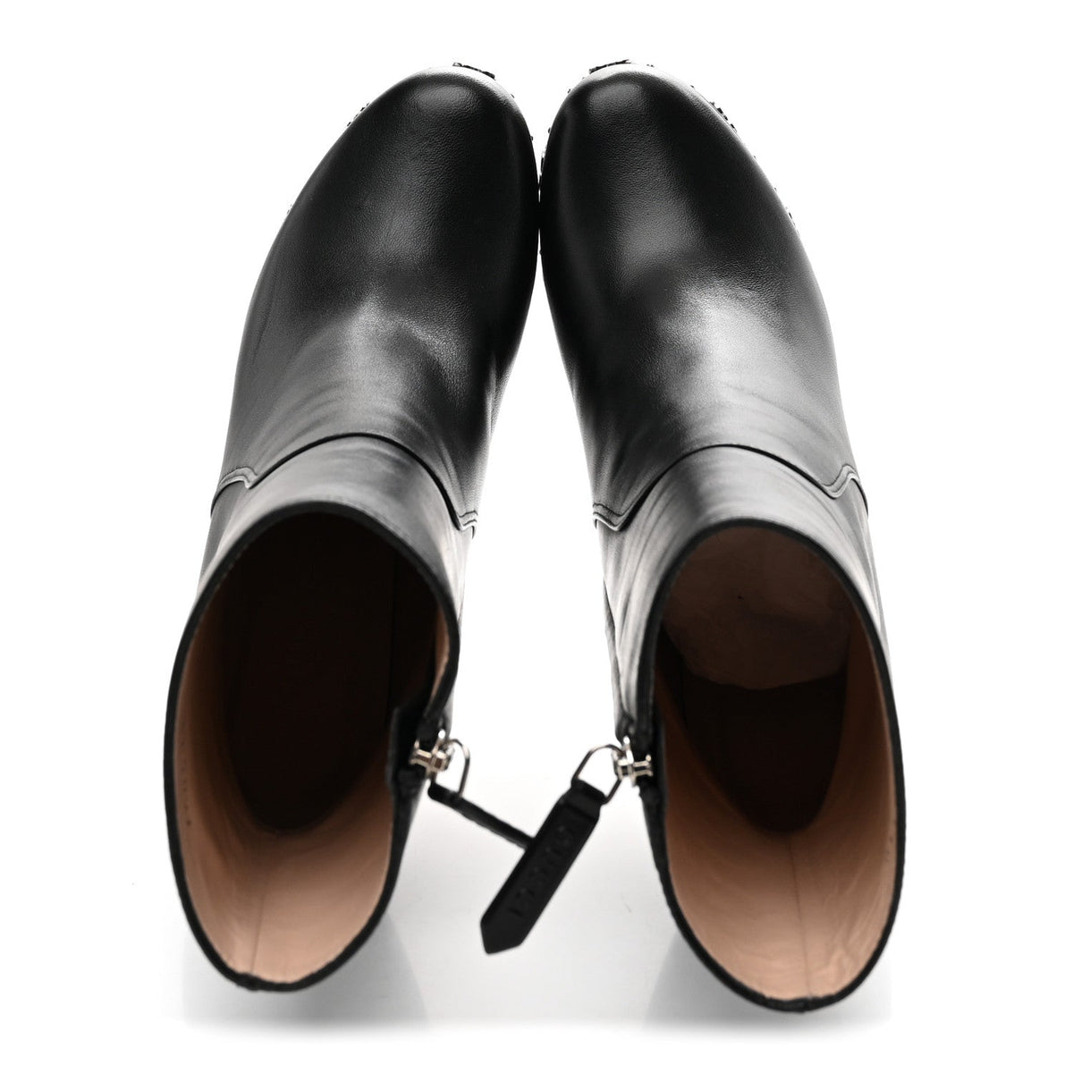 Nappa Platform Charlotte Ankle Boots 36 Black