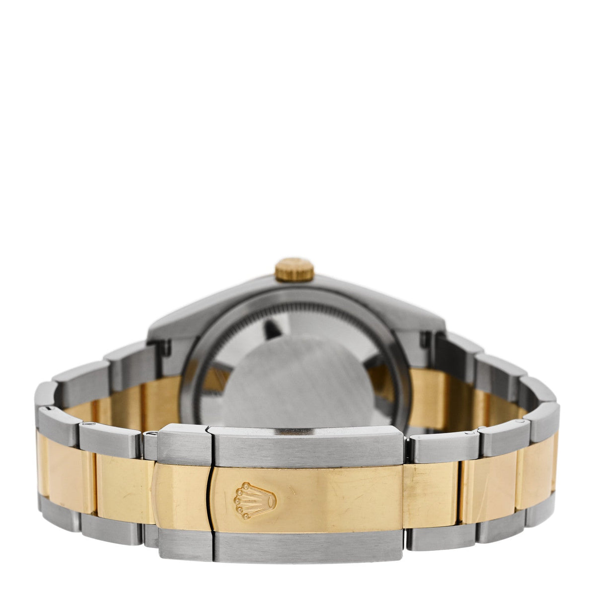 Stainless Steel 18K Yellow Gold Diamond 36mm Oyster Perpetual Datejust Watch Silver Roman 126233