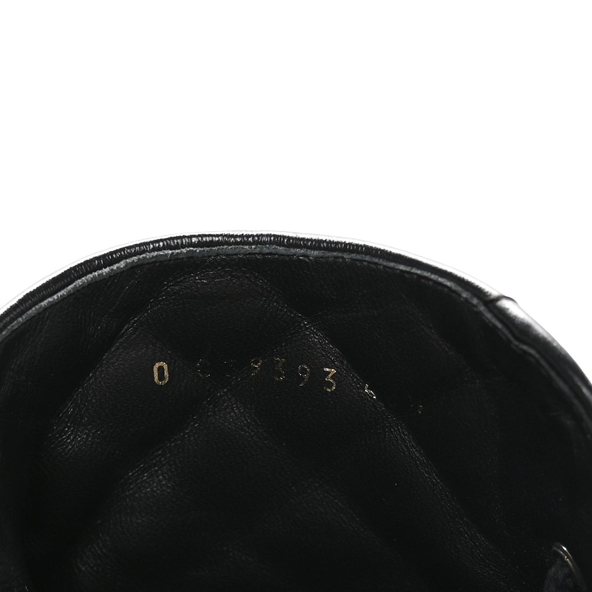 Shiny Calfskin Patent Quilted Chain Lace Up Combat Boots 40.5 Black