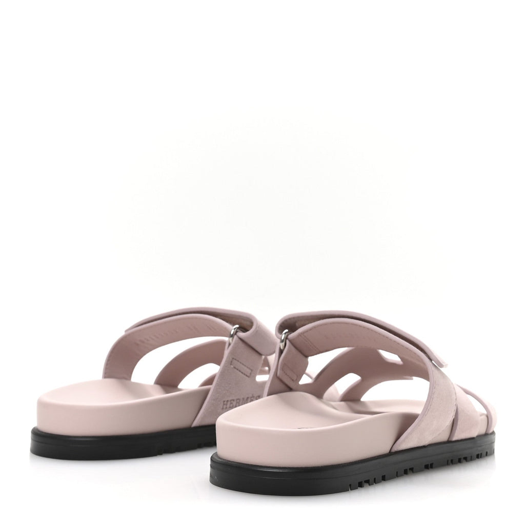 Suede Goatskin Womens Chypre Sandals 36 Rose Porcelaine