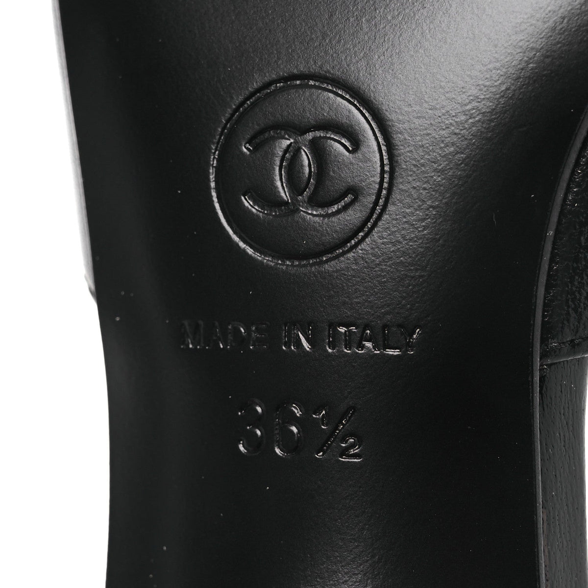 Lambskin Mary Jane Pumps 36.5 Black White