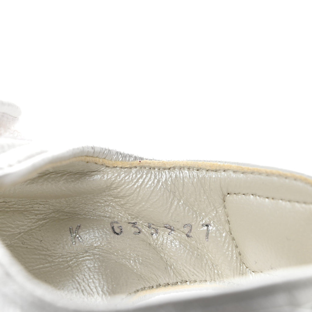 Laminated Lambskin Quilted Velcro Dad Sandals 36.5 White