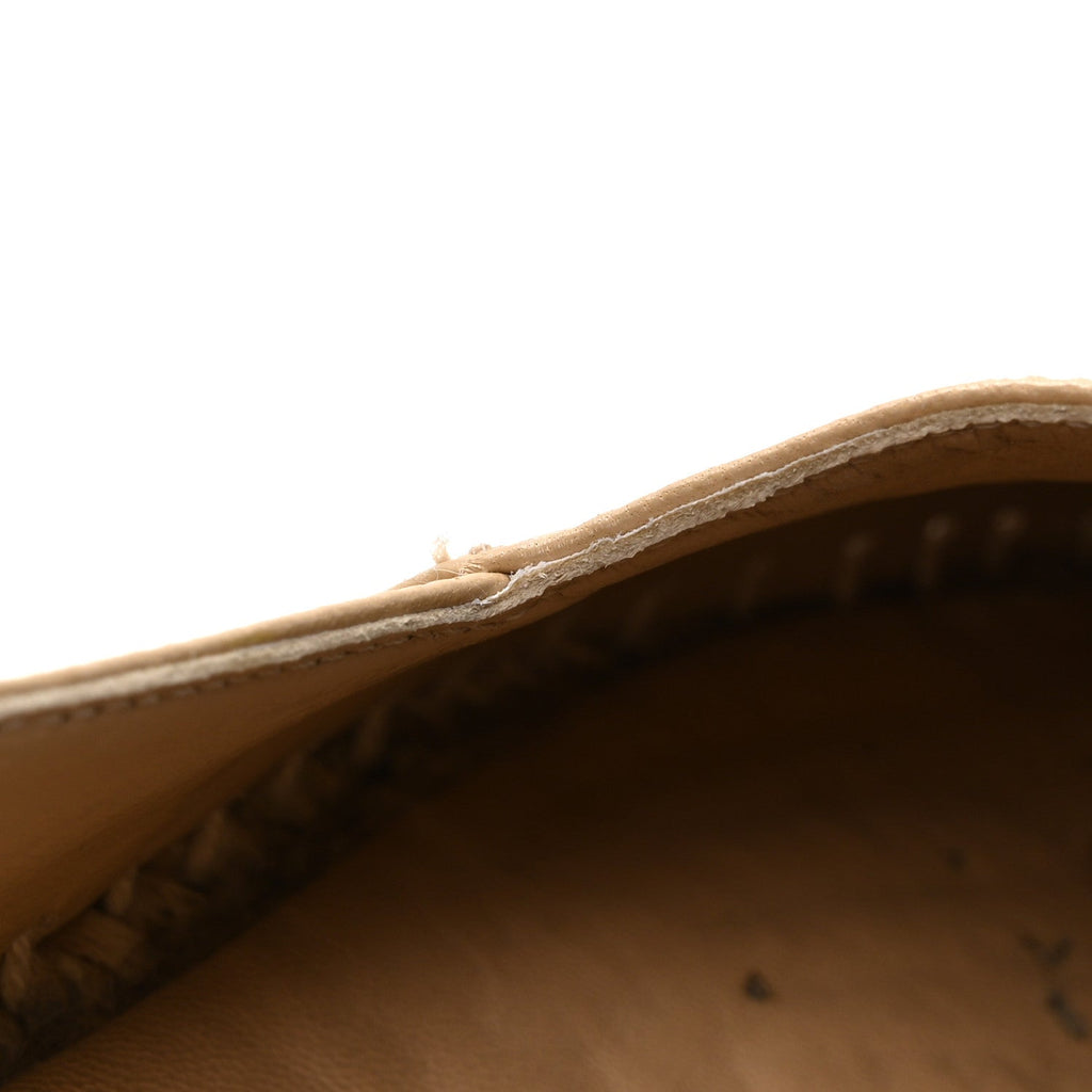 Lambskin CC Espadrilles 36 Beige Black
