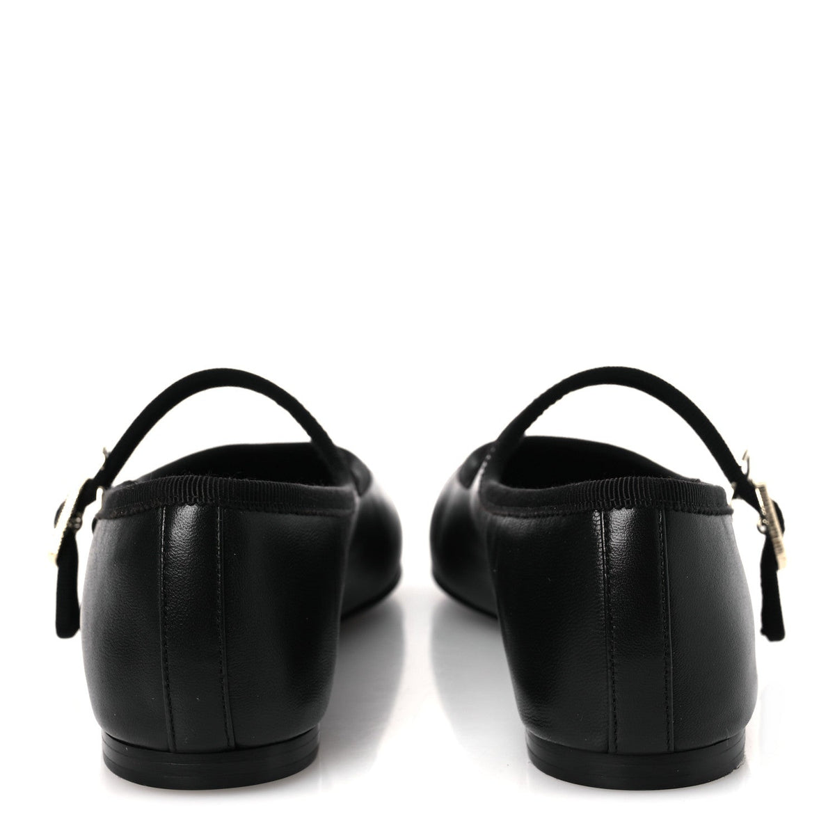 Lambskin Mary Jane Flats 37.5 Black