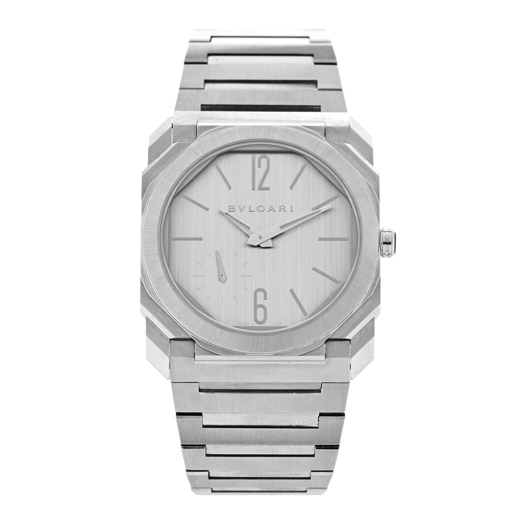 Stainless Steel 40mm Octo Finissimo Automatic Watch Silver