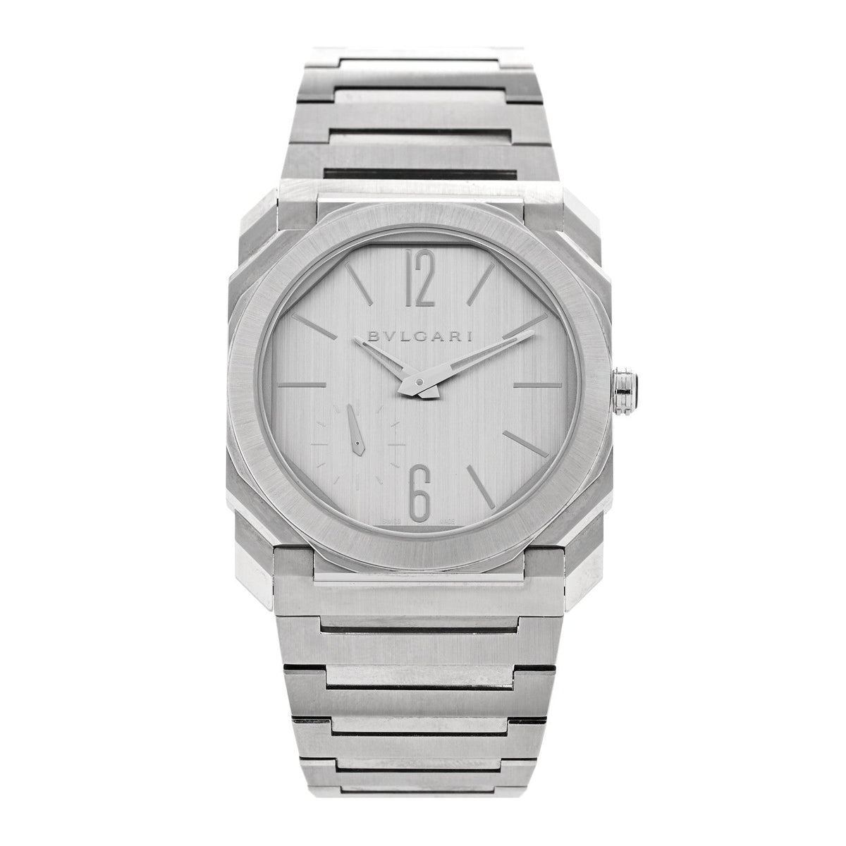 Stainless Steel 40mm Octo Finissimo Automatic Watch Silver