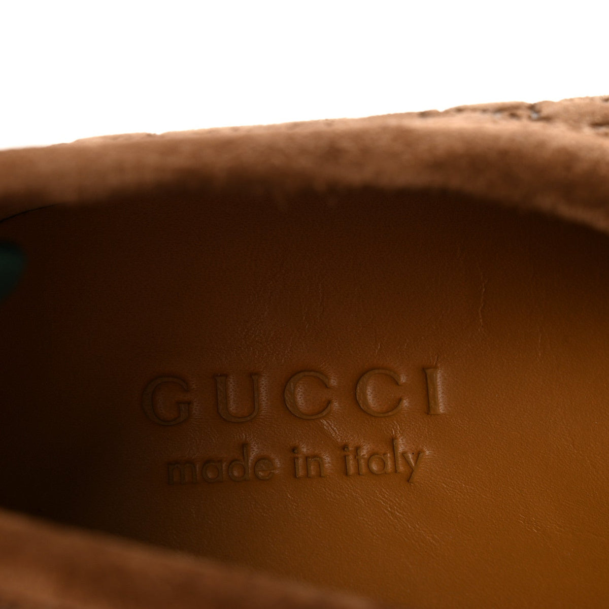 Luxury Suede Microguccissima Mens Loafers 9.5 Nocciola