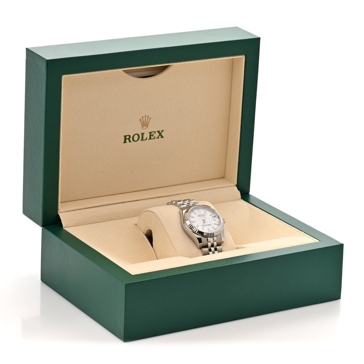 Stainless Steel 18K White Gold Diamond 31mm Oyster Perpetual Datejust Watch Silver 178274