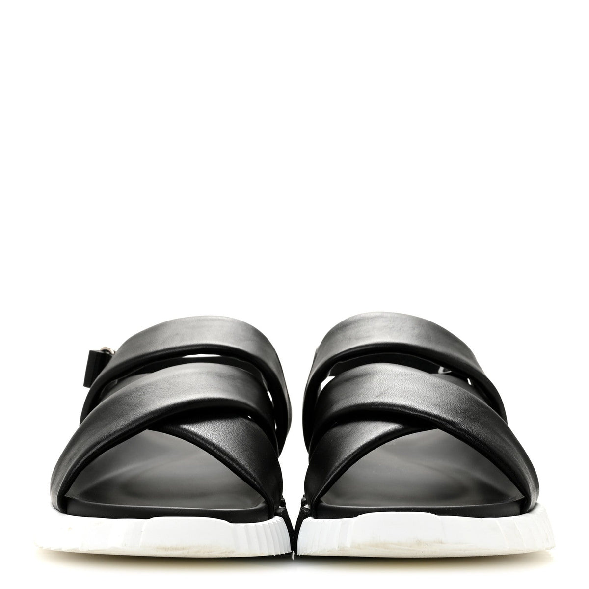 Calfskin Womens Electric Sandals 40 Black