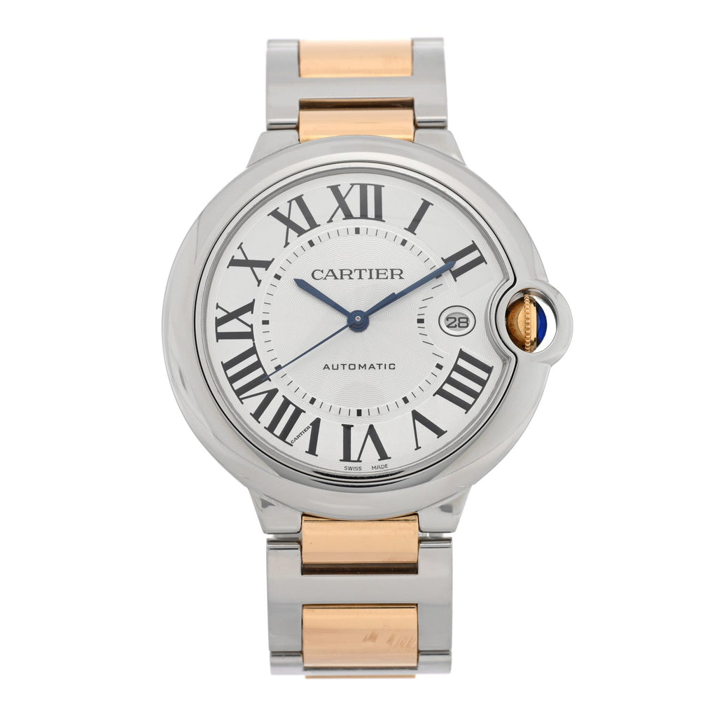 Stainless Steel 18K Yellow Gold 42mm Ballon Bleu De Cartier Automatic Watch