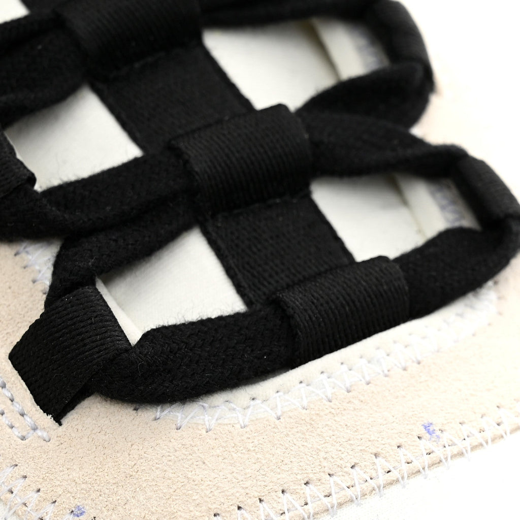 Velvet Calfskin Mixed Fibers Mens CC Sneakers 44 Ivory Black