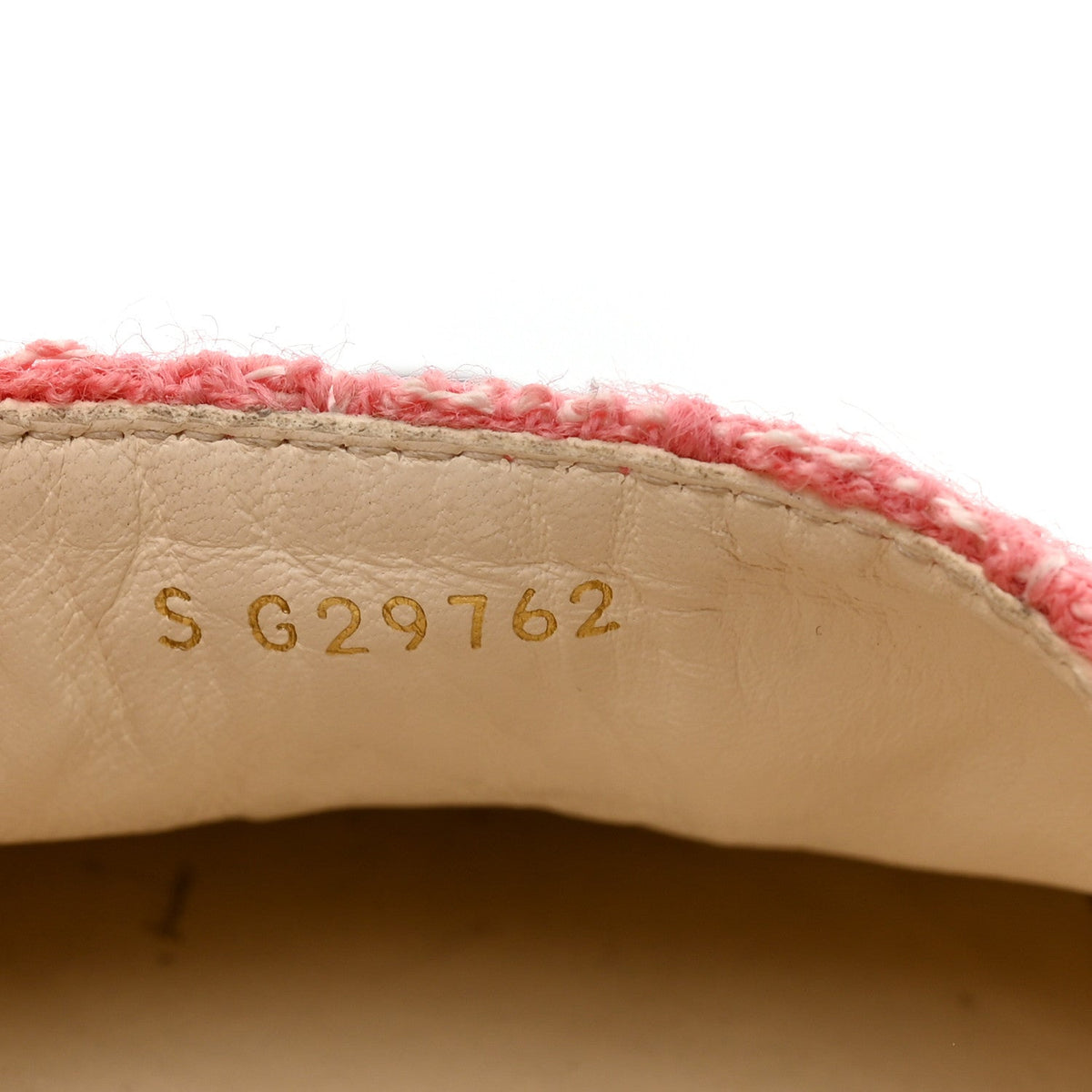 Tweed Grosgrain CC Espadrilles 35 Pink
