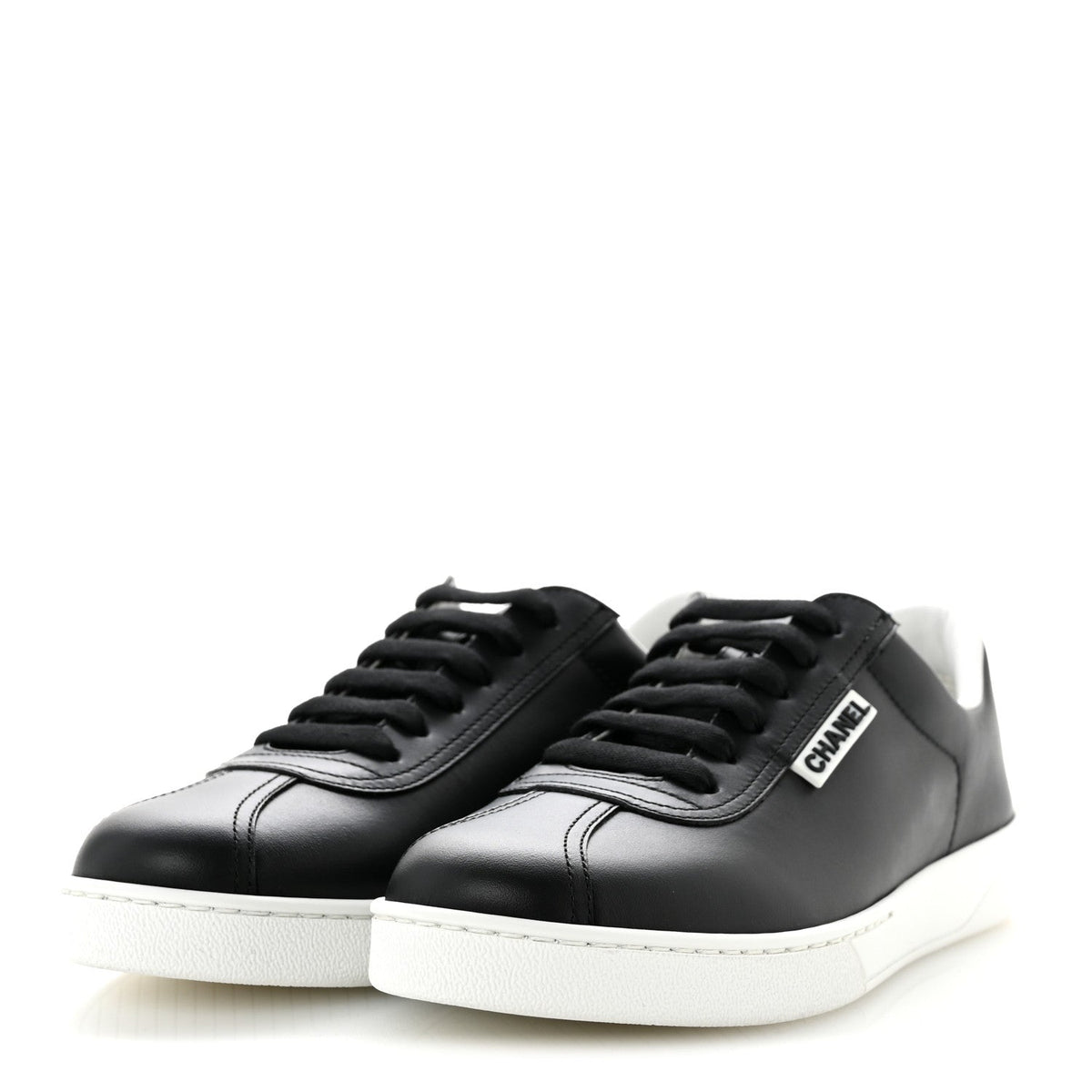 Calfskin CC Uniform Womens Sneakers 37 Black