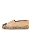 Lambskin CC Espadrilles 37 Beige Black