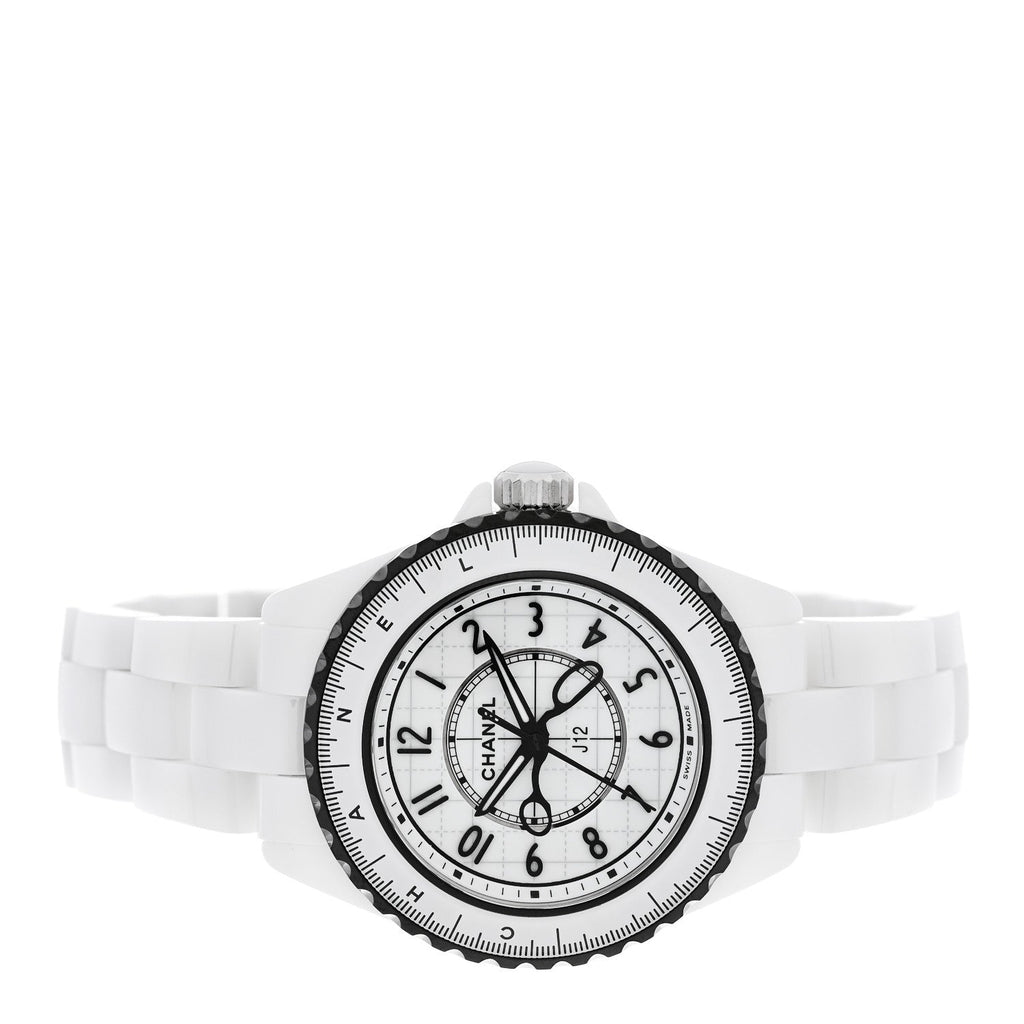 Stainless Steel Ceramic 33mm J12 Limited Edition Couture Quartz Watch White