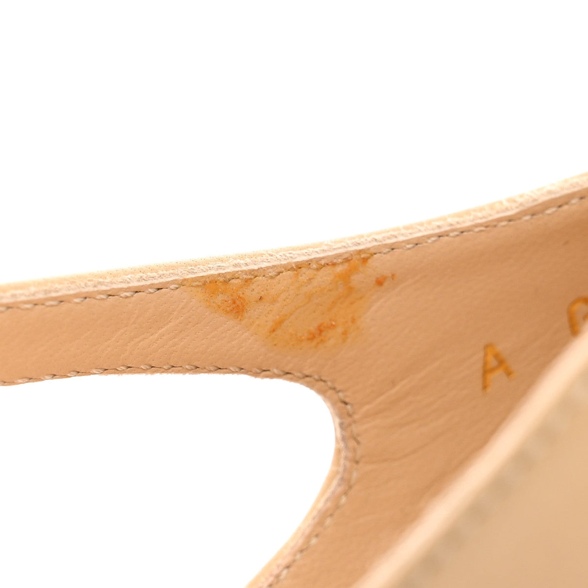 Goatskin Grosgrain Cap Toe CC Slingback Pumps 38 Beige Black