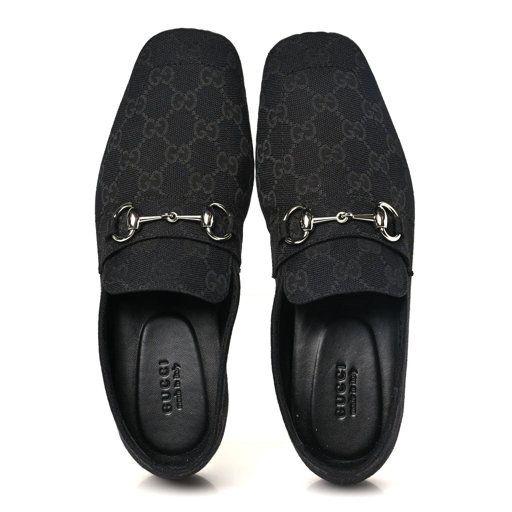 Monogram GG Canvas Womens Ragazzo Loafers 37.5 Black