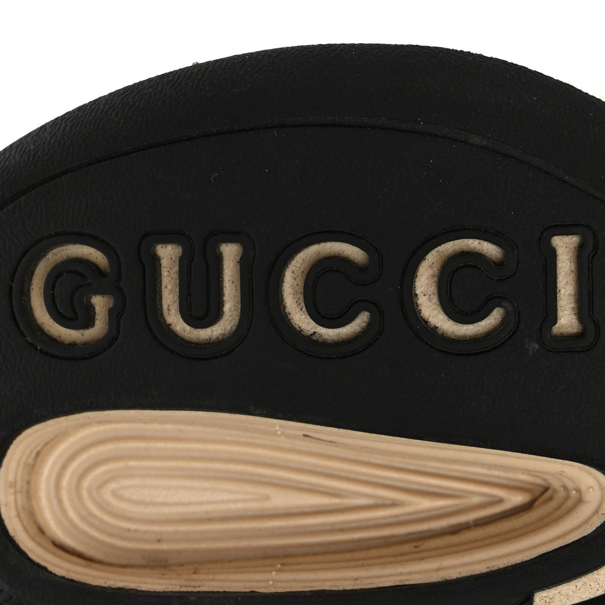 Ultralight Plume Calfskin Monogram Printed Mens Gucci Run Sneakers 11.5 Beige Ebony