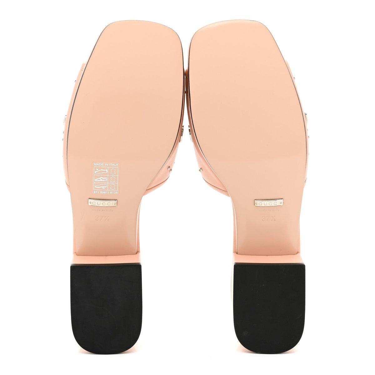 Malaga Kid Interlocking G Studs 25/50mm Platform Sandals 37.5 Perfect Pink