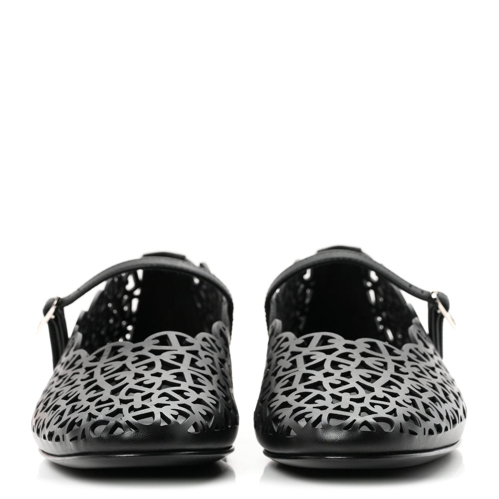 Calfskin Meli Ballet Flats 38.5 Black