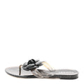 Jelly Quilted Camellia Thong Sandals 38 Black