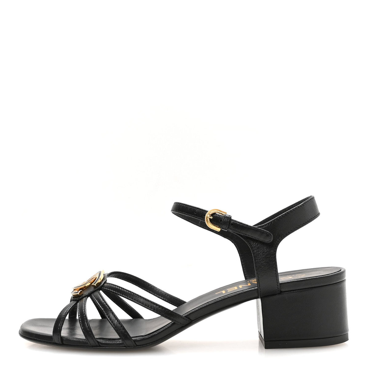 Lambskin Crystal CC Sandals 37.5 White