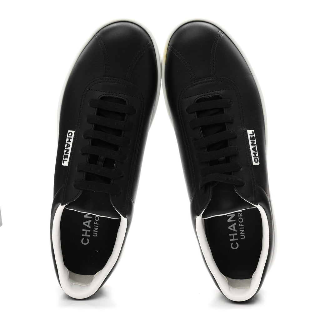 Calfskin CC Womens Sneakers 40 Black
