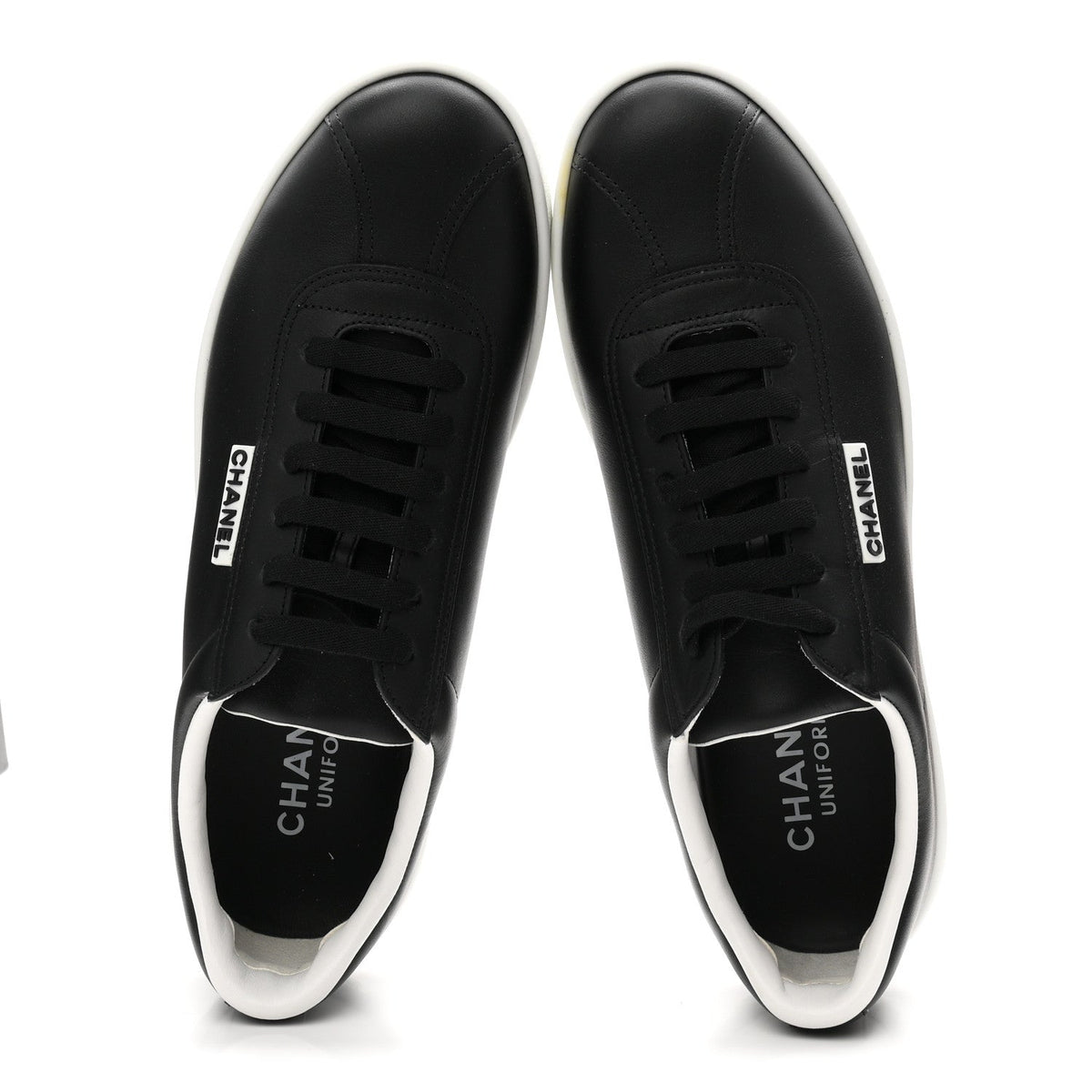Calfskin CC Womens Sneakers 40 Black
